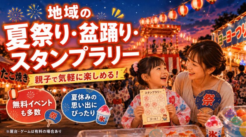 地域の夏祭り・盆踊り・スタンプラリー