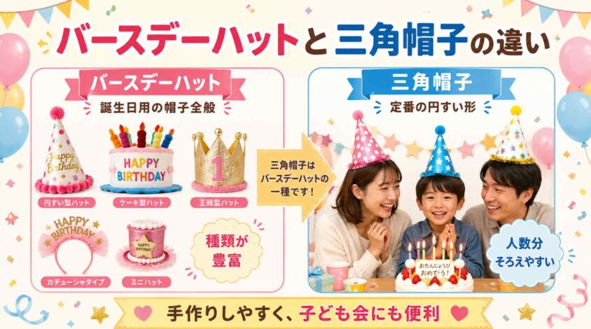 バースデーハットと三角帽子の違い