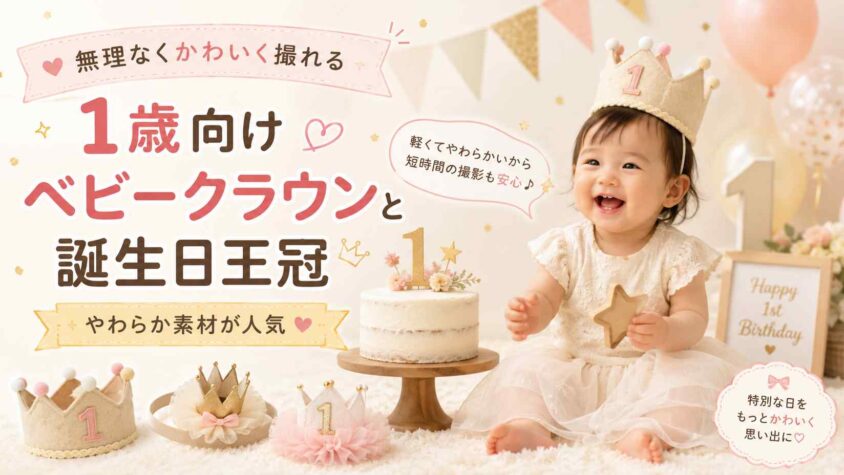 1歳向けベビークラウンと誕生日王冠