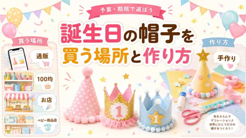 誕生日の帽子を買う場所と作り方