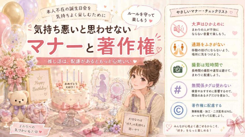 気持ち悪いと思わせないマナーと著作権