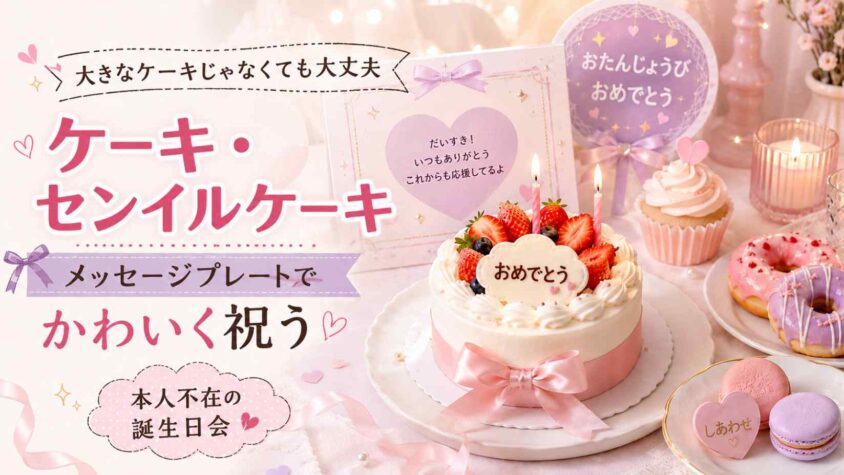 ケーキ・センイルケーキ・メッセージプレート