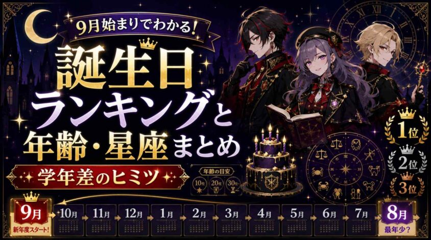 誕生日ランキングと年齢・星座まとめ