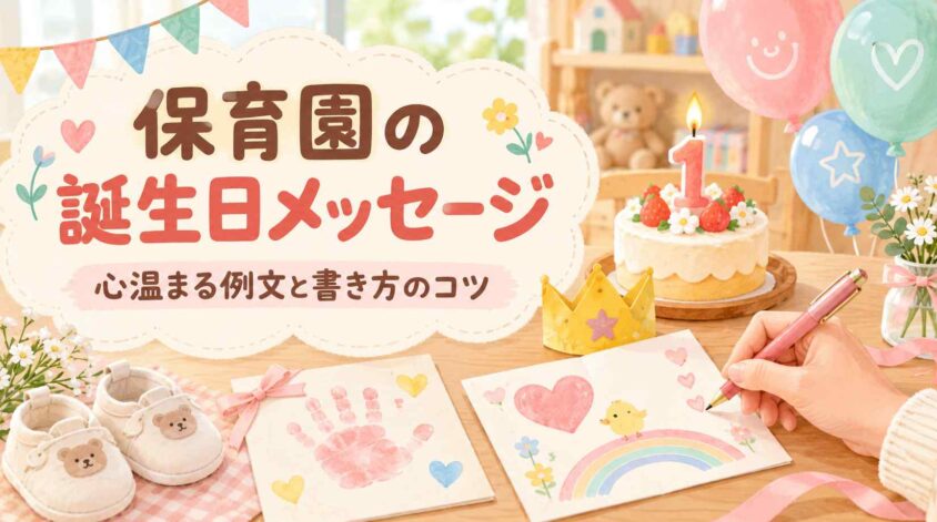 保育園の誕生日メッセージに悩むママへ。心温まる例文と書き方のコツ