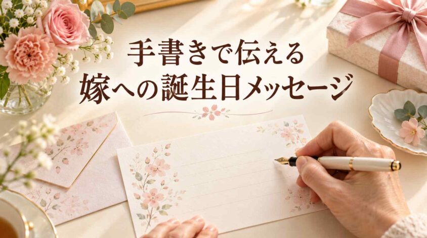手書きの一筆箋や手紙で心温まる姑から嫁への誕生日メッセージ例文