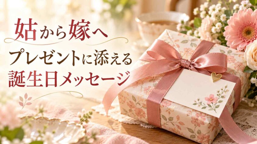 プレゼントやギフトに添える姑から嫁への誕生日メッセージ例文
