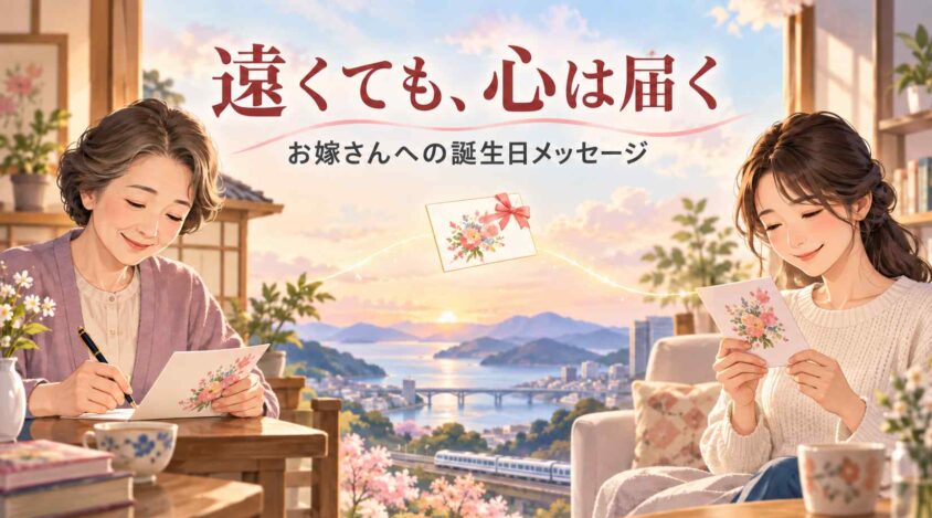 遠方に住むお嫁さんへ優しさを届ける姑から嫁への誕生日メッセージ例文
